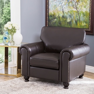Copper grove rab online leather nailhead armchair