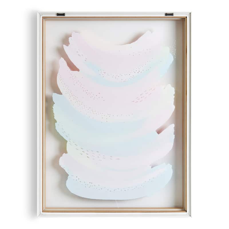 Kate and Laurel Blake Bright Abstract Framed Glass Art by Ettavee