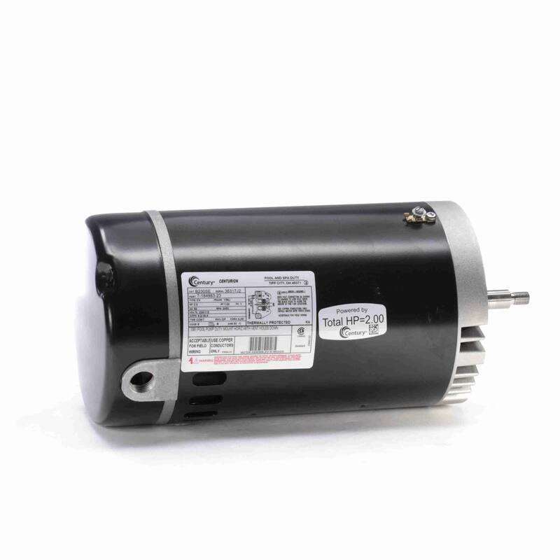 2 HP C Face Threaded Shaft Horizontal Pool Pump Motor, 1 SF