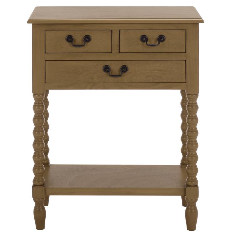 SAFAVIEH Ivie 3-Drawer Console Table - 23.5" W x 13" L x 29.5" H - 23.5" W x 13" L x 29.5" H - 24"W x 13"D x 30"H