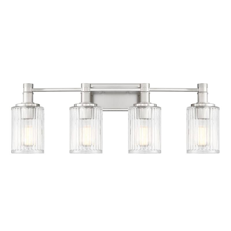 Savoy House 8-1102-4 Concord 4 Light 31" Wide Vanity Light - Metallic Silver with Polished Nickel