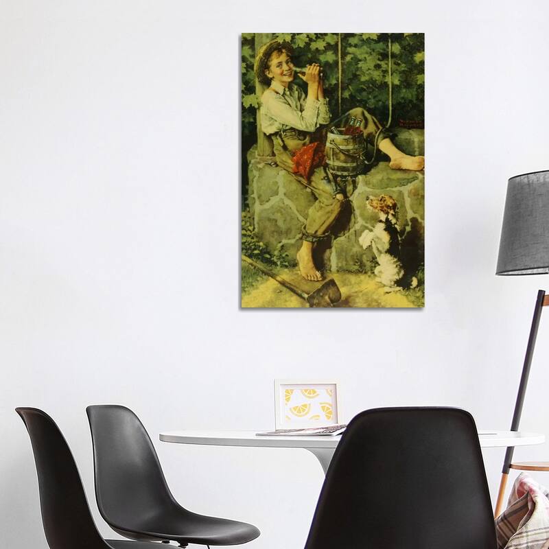 iCanvas "Fresh from the Well" by Norman Rockwell Canvas Print - 40x26x1.5