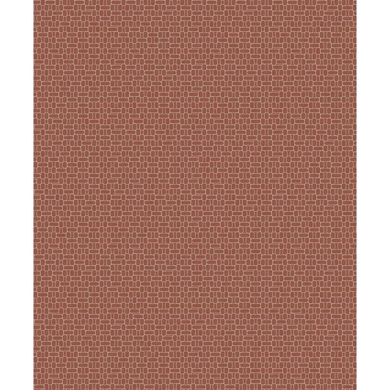 Seabrook Designs Capsule Geometric Unpasted Wallpaper - 20.5 in. W x 33 ft. L - Terra Cotta