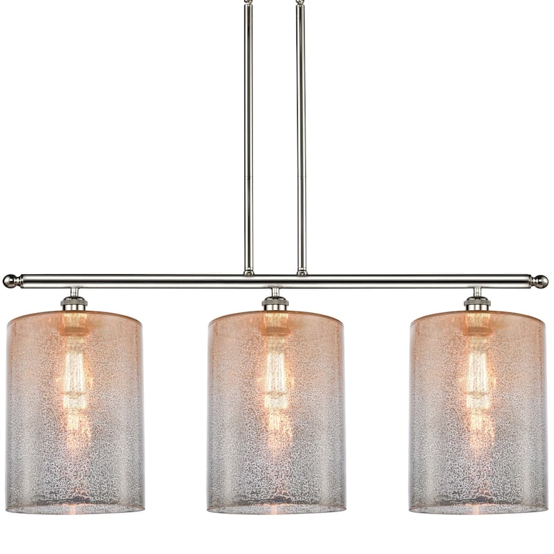 Innovations Lighting 516-3I-10-36-L Cobbleskill Linear Cobbleskill 3 - Polished Nickel / Mercury