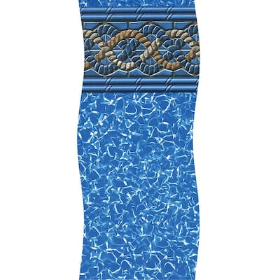 Oval Mystri Unibead Above Ground Swimming Pool Liner - 18' x 33' -Blue and White - 18' x 33'