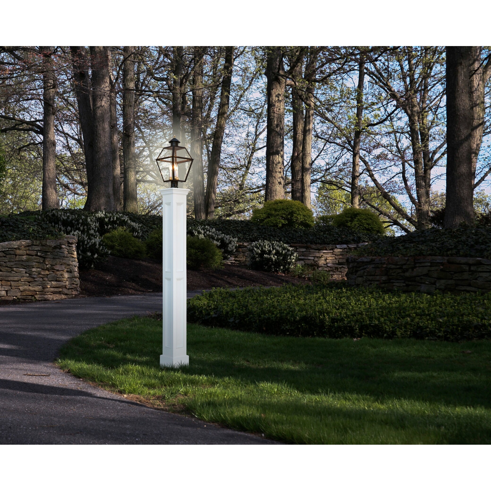 White vinyl lamp post cheap