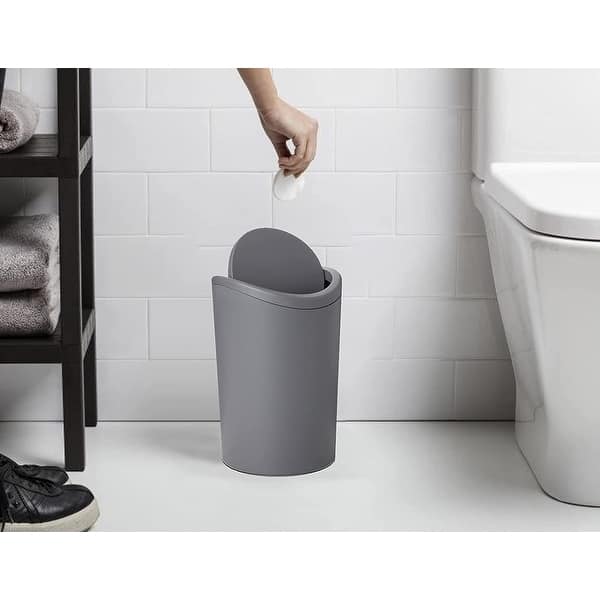 Cubo De Basura Superio De 9 Galones Con Tapa Abatible – Delgado, Resistente Y Perfecto Para Cocina, Baño U Oficina