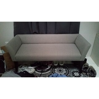 Madison Park Antonio Grey Upholstered Rectangle Accent Bench