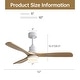 preview thumbnail 3 of 8, Sofucor 48/52/56/60 Inch Solid Wood Ceiling Fan with Light and Remote, Reverse Functions, Integrated Light Optional