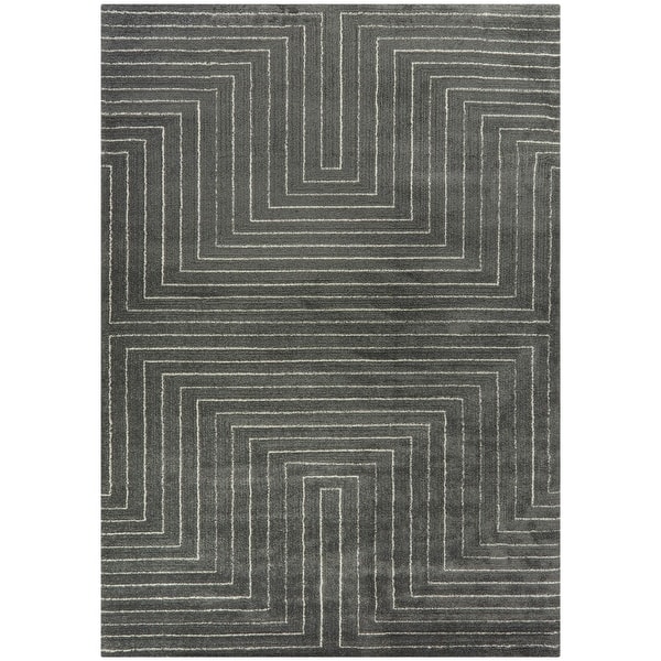 slide 22 of 28, Carmody Modern Geometric Art Deco Area Rug 2'7" x 7' Runner - Charcoal
