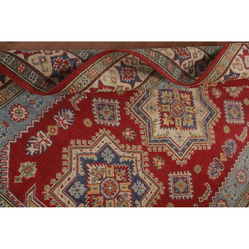 Oriental Kazak Area Rug Handmade Wool Carpet - 5'0" x 6'9"