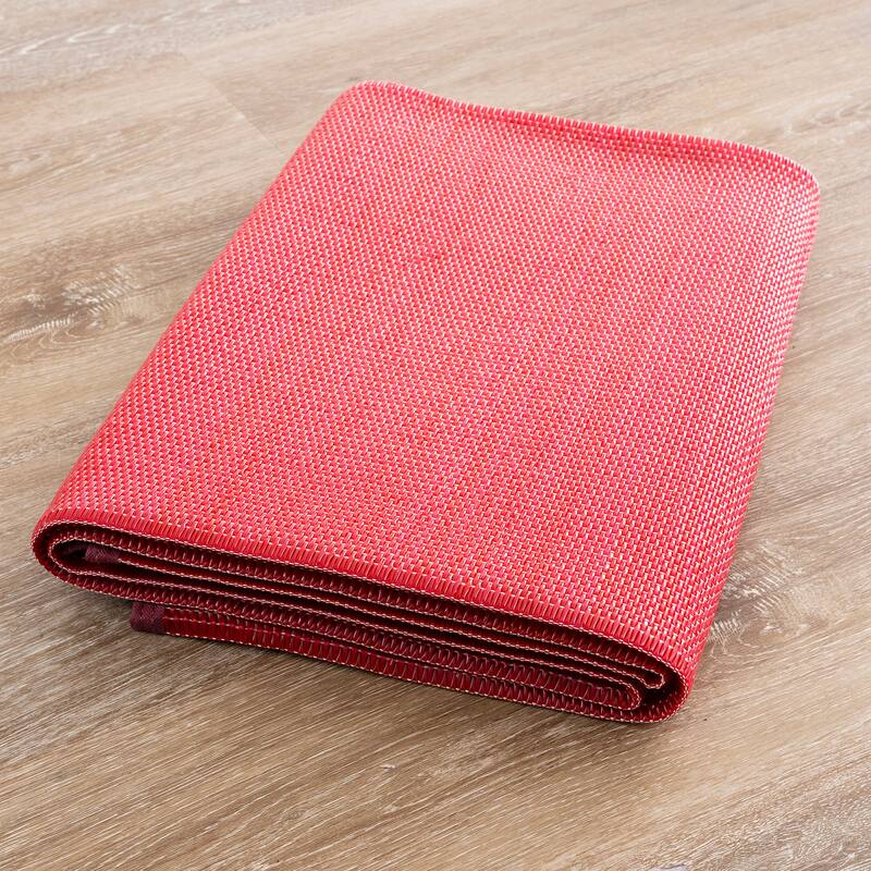 Lalune Beach Solid Color Indoor Outdoor Polypropylene Area Rug