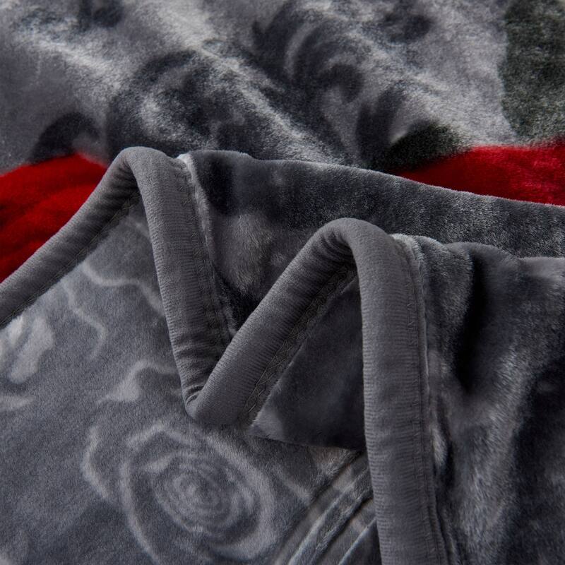 Raschel A&B Printed 2-ply Reversible Korean-style Plush Fleece Blanket