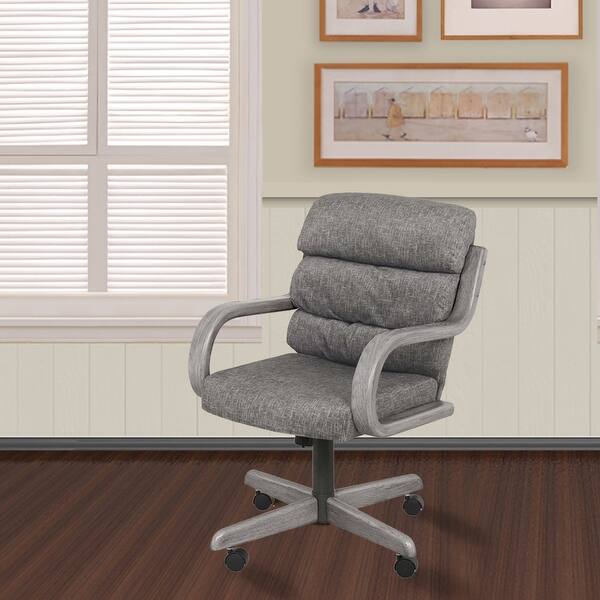 Chromcraft Douglas Caster Dining Chairs in Chestnut Finish (Set of 2