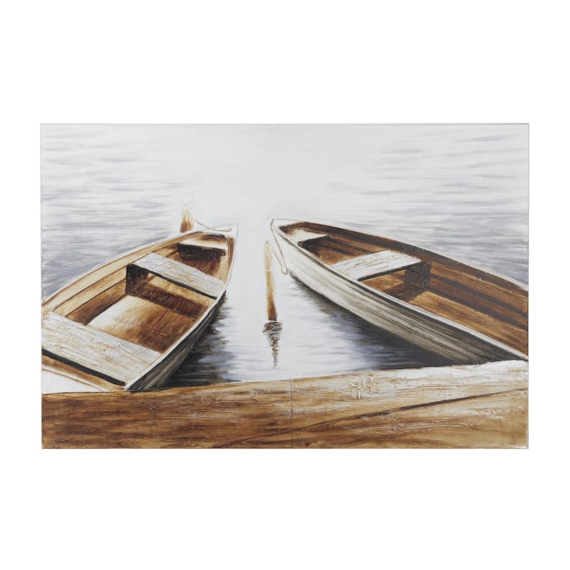 Canvas Sail Boat Wall Art - Brown - Roche River Decor - 47"W, 32"H