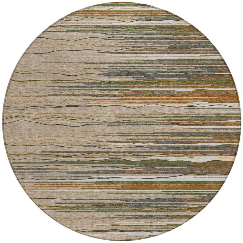 HomeRoots Striped Transitional Rectangle Outdoor Rug