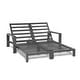 preview thumbnail 46 of 62, Benton Modern Aluminum Lounge Outdoor Double Chaise with Cushion - N/A