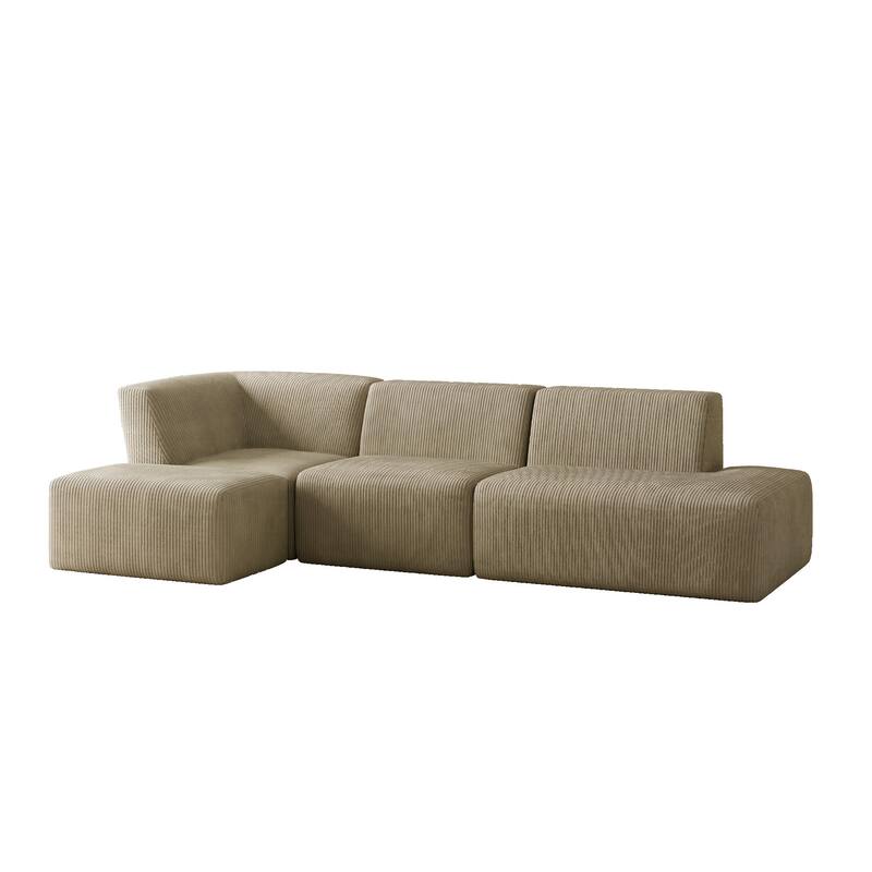 Oversized Corduroy Modular Sectional Fabric Sofa