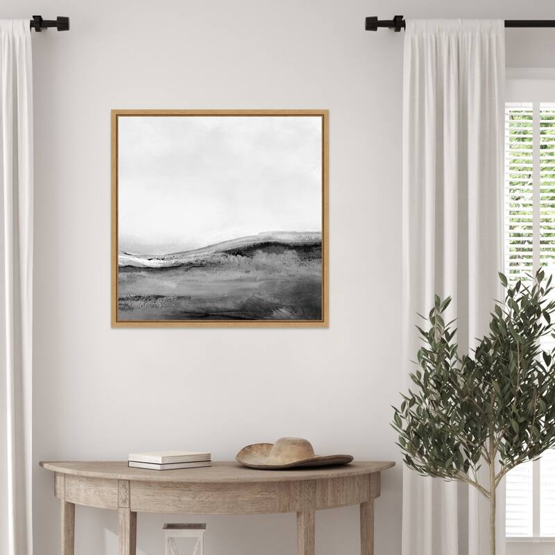 Mono Landscape No2 by Dan Hobday (22 x 22 in.), Framed Canvas Wall Art Print