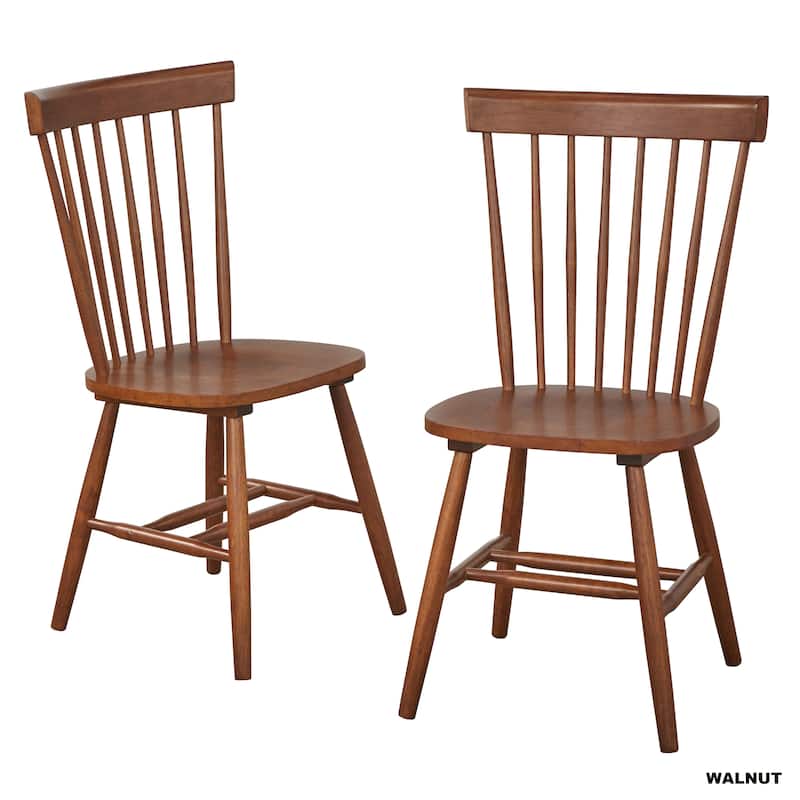 Simple Living Venice Solid Wood Spindle Dining Chairs (Set of 2) - Walnut