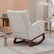 preview thumbnail 10 of 59, High back Upholstered Accent Rocking Chair Nursery Chair With Retractable Footrest