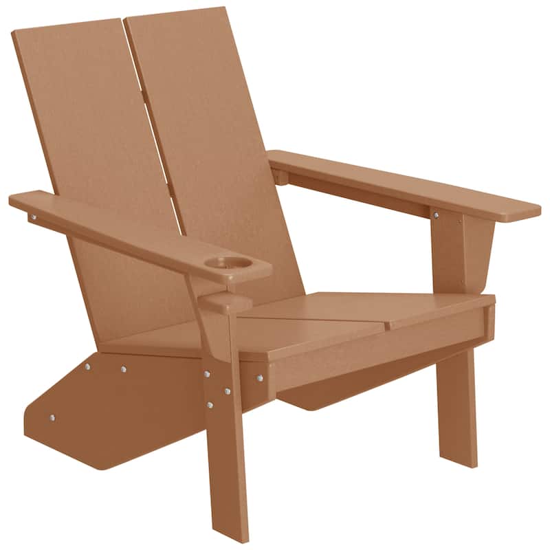 Coastin Modern Poly Adirondack Chair With Ottoman