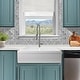 preview thumbnail 1 of 12, Highpoint Collection Fireclay 33-inch Double Bowl Fireclay Farmsink