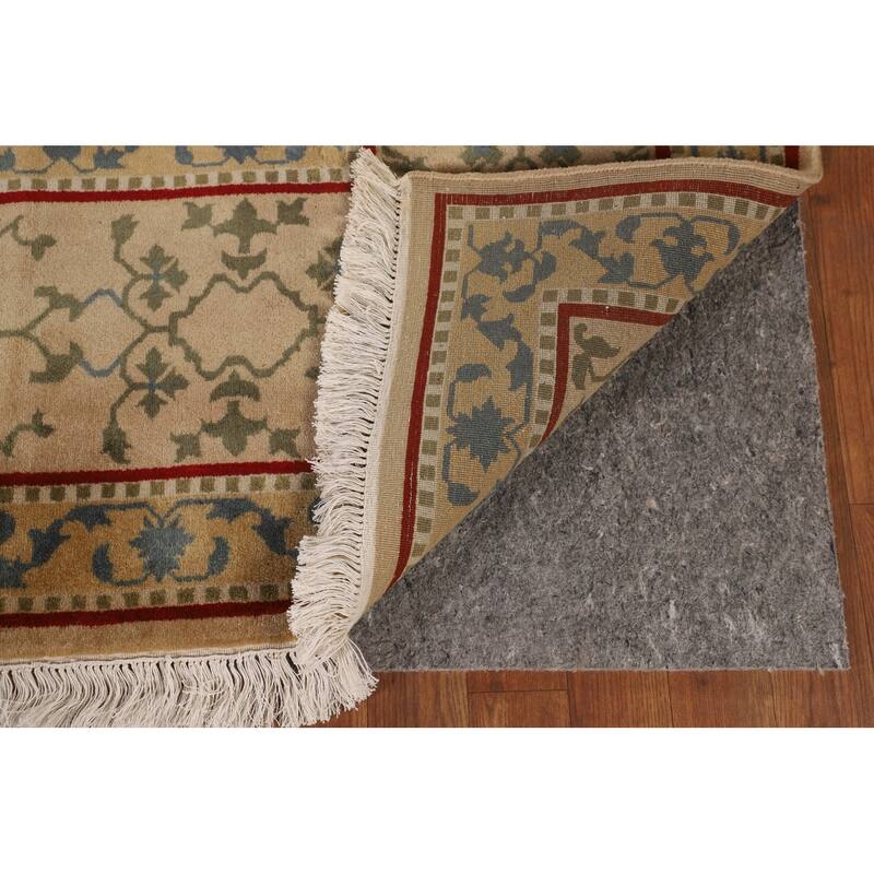 All-Over Aubusson Oriental Area Rug Handmade Wool Carpet - 9'2"x 11'10"