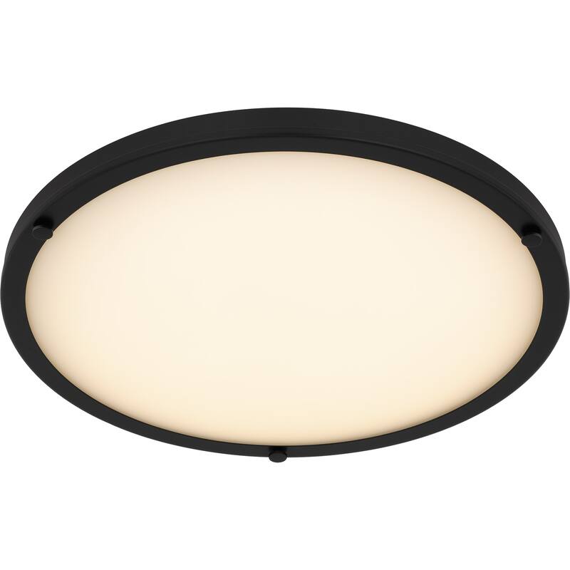 Donne Integrated LED Matte Black Semi-Flush Mount with CCT Switch