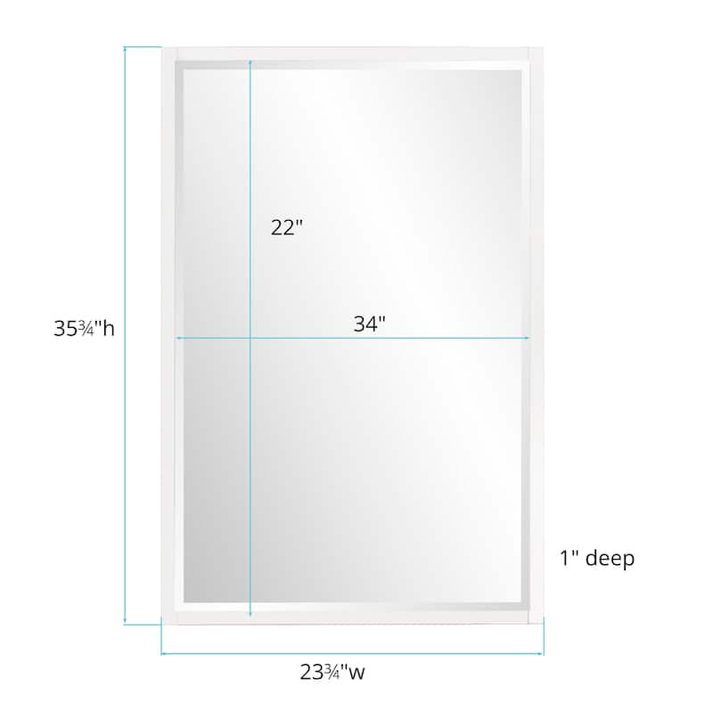 Allan Andrews Clear Framed Rectangle Clare Wall Mirror - 47 diameter x 1""