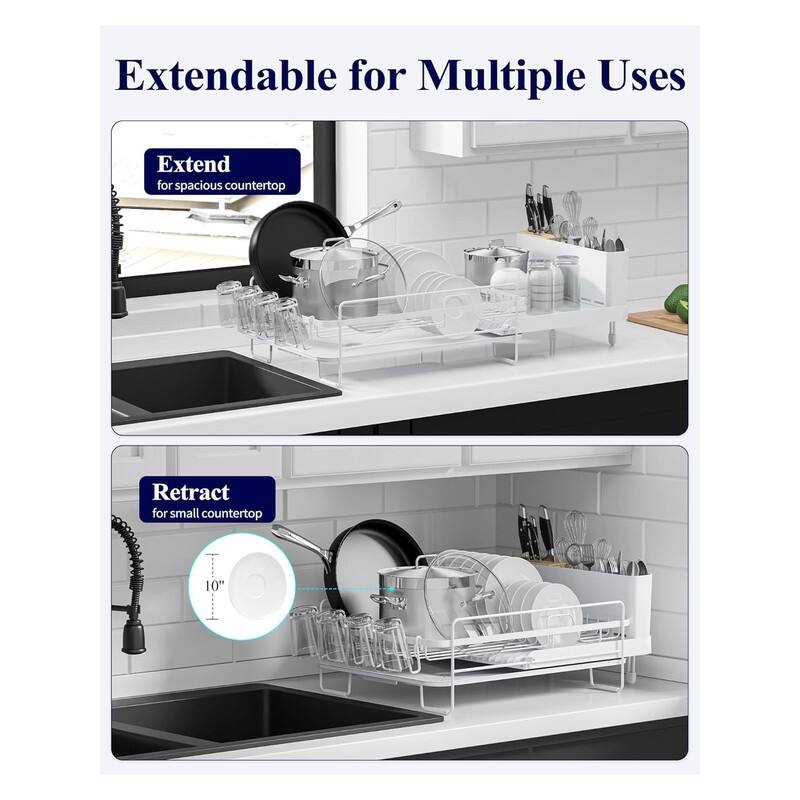 Large Dish Drying Rack - Extendable Dish Rack
