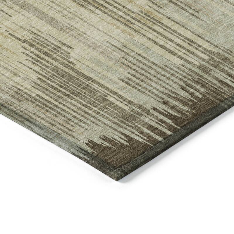 HomeRoots Striped Transitional Rectangle Outdoor Rug