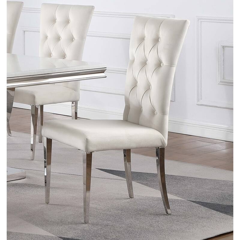Set of 2 Velvet Upholstered Side Chairs