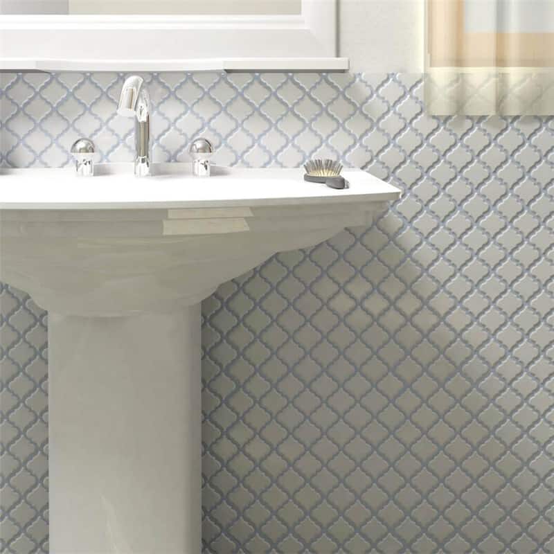 Merola Tile Hudson Tangier Matte White 12-3/8" x 12-3/8" Porcelain Floor and Wall Tile