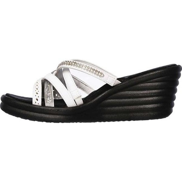 skechers rumblers wave women's wedge sandals