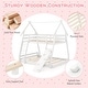 preview thumbnail 15 of 19, Twin Over Queen Bunk Bed Wooden Kids Bed with Climbing Nets and Ramp