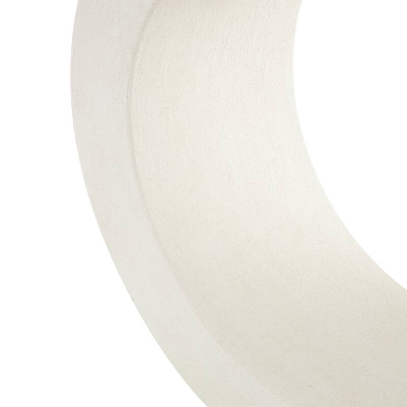 Wooden C-Shaped Console Table - White - Roche River Decor - 12"W x 44"L x 25"H