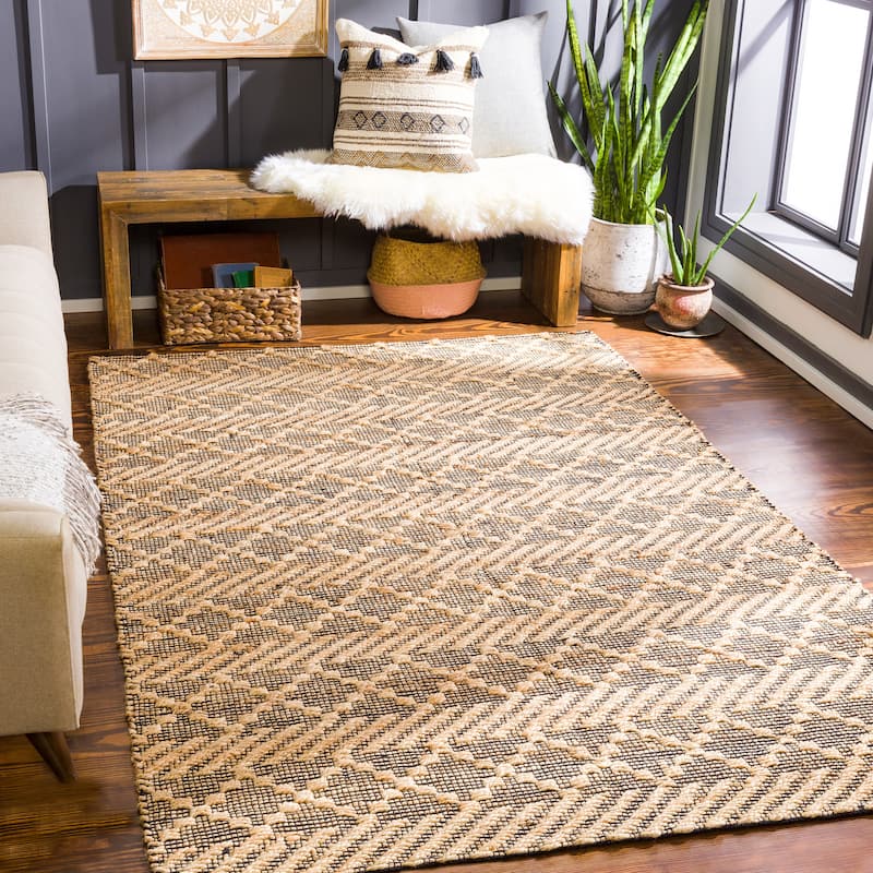 Artistic Weavers Boris Handmade Global Jute Area Rug - 3' x 5' - Tan/Black