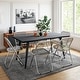 preview thumbnail 74 of 81, Lawrence Modern 7-Piece Dining Set of 6 Acrylic Folding Dining Chairs and Solid Wood Top with Black Metal Legs