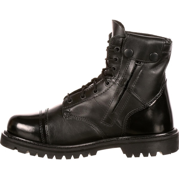 mens boots with zipper on side