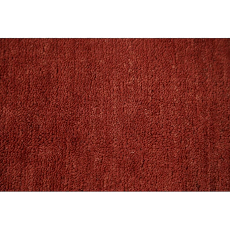 Modern Gabbeh Runner Rug Hand-Knotted Wool Carpet - 2'8" x 9'9"