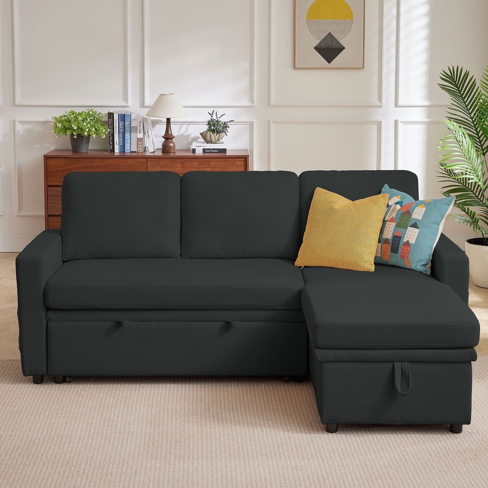 78.94" Striped Fabric Sleeper Sofa