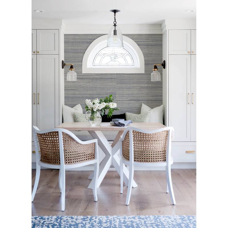 A-Street Prints Kenter Teal Sisal Grasscloth Wallpaper