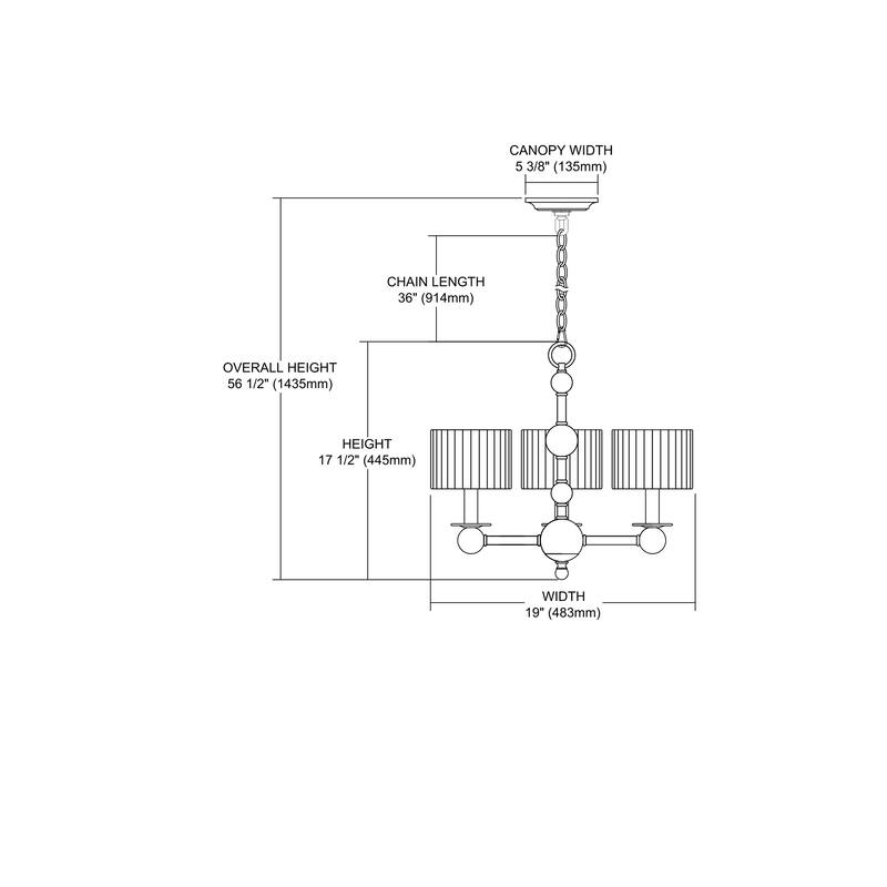 Elk Home Meridian Polished Nickel 19 Inch Wide Chandelier