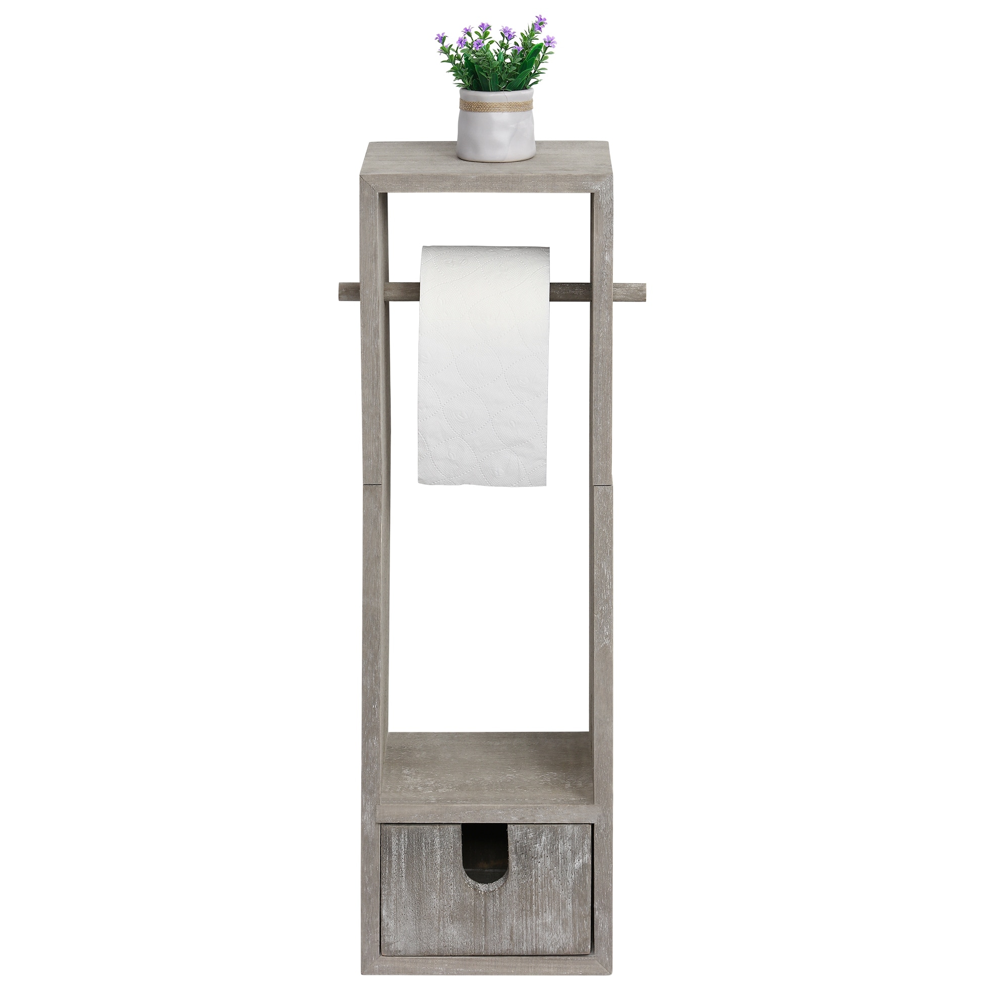 Homme Concept - Wood Free Standing Toilet Paper Roll Holder - Free Delivery