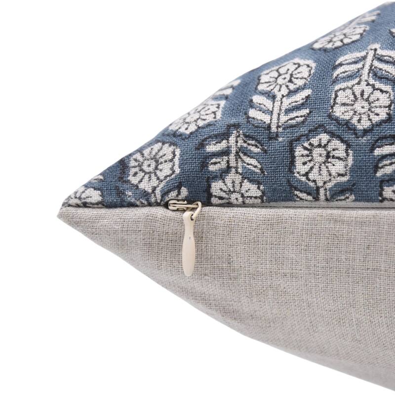 Fabdivine Linen Square Block print pillow Cover