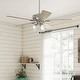 preview thumbnail 1 of 21, Hunter 52" Crestfield Ceiling Fan with LED Light Kit and Handheld Remote - Casual, Farmhouse, Transitional, Rustic Brushed Nickel