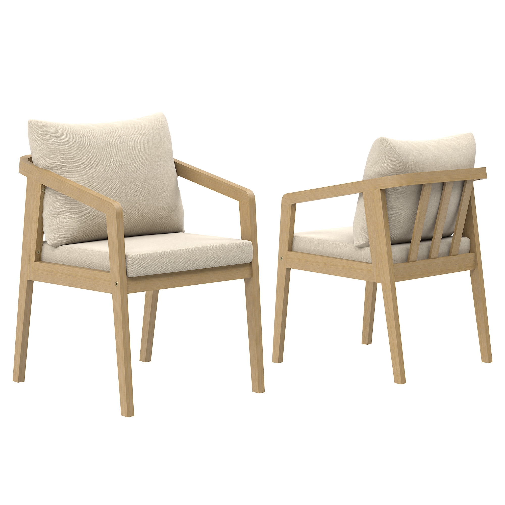 Acacia Wood Patio Dining Chairs – Modern Outdoor Seating (Set of 2/4/6) - N/A