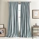 preview thumbnail 17 of 23, DKNY Modern Knotted Velvet Curtain Panel Pair 108 Inches - Aqua
