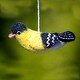 preview thumbnail 3 of 1, Handmade Wild Woolies Goldfinch Felt Bird Garden Ornament (Nepal)